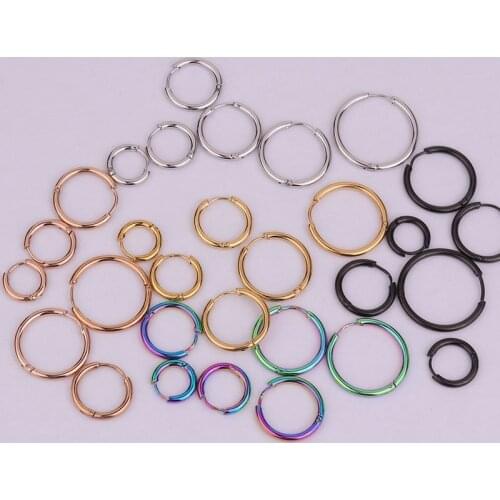 1PC Gold Color Diamante Nose Piercing Septum Ring Cz Daith Piercing Earring Body Jewelry