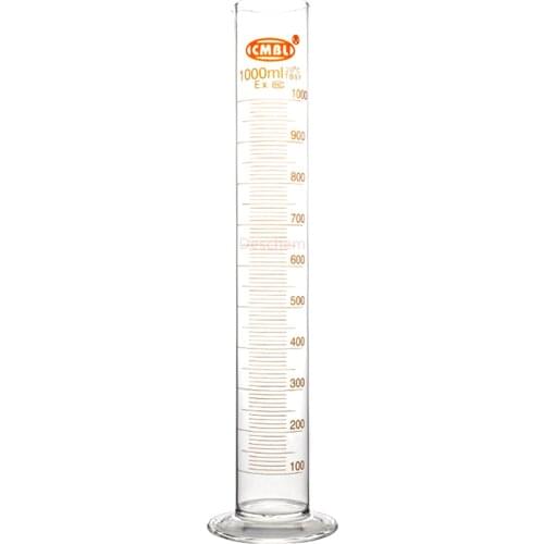 1000ml,Glass Measuring Cylinder 1 Litre Graduation Spout Mouth