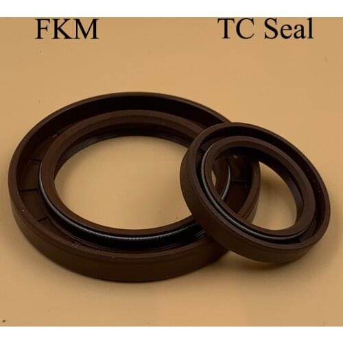 17*24*7 17x24x7 17*25*4/7 17x25x4/7 Brown Fluoro FKM Fluorine Rubber Spring 2 Lip TC Ring Gasket Radial Shaft Skeleton Oil Seal