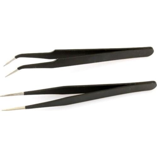 2pcs Black Acrylic Gel Nail Art Rhinestones Paillette Nipper Picking Tool Nail Cutter Scissors Tools