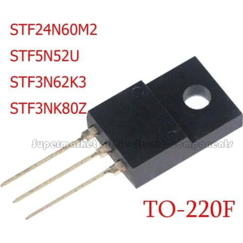 5PCS STF24N60M2 TO-220F 24N60M2 STF24N60 STF5N52U F5N52U STF5N52 STF3N62K3 F3N62K3 STF3NK80Z F3NK80Z New