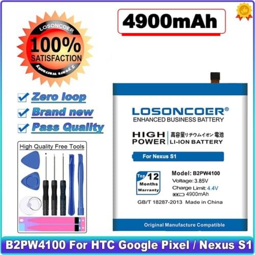LOSONCOER 4900mAh B2PW4100 Battery for Google Pixel / Nexus S1