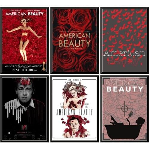 American Beauty Movie Poster Vintage Poster Wall Stickers For Home Bar Cafe 42X30cm