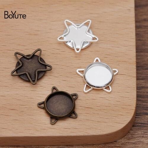 20Pcs Cameo Cabochon Setting 10mm Antique Bronze Silver Cabochon Base DIY Jewelry Findings