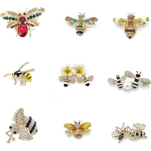 New cute cartoon golden bee flower corsage brooch clothes accessories brooch brooches brooch for weomen gift jewelry