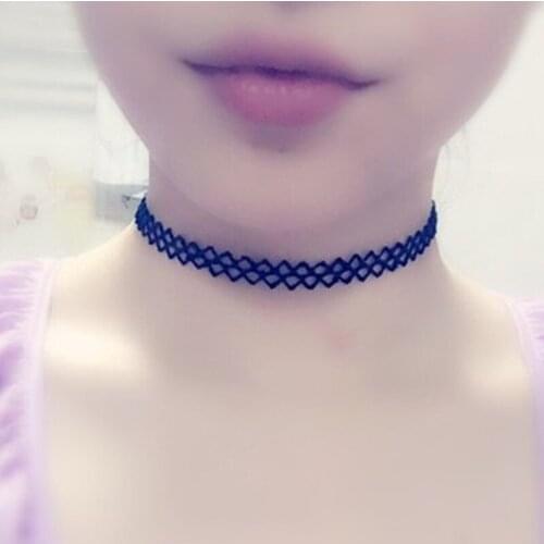 Black Lace Choker Necklace Velvet strip woman Collar Party Jewelry Neck accessories chokers handcrafted Chain Necklace