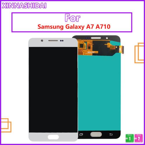 Super Amoled For Samsung Galaxy A7 2016 A710 A710F LCD Display Touch Screen Digitizer Assembly