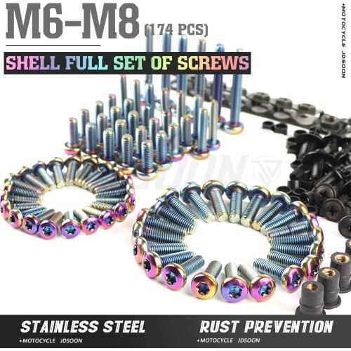 For Honda CBR500R CBR500F CBR500X RC51 CBR929RR Universal CNC Motorcycle Fairing screws Bolt outer Hexangular Screw Nut