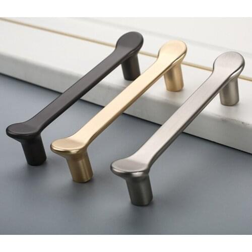 Door Knob The New Modern Minimalist American Cabinet Puller European Zinc Alloy Open Drawer Cabinet Wardrobe Door Handle Pulls