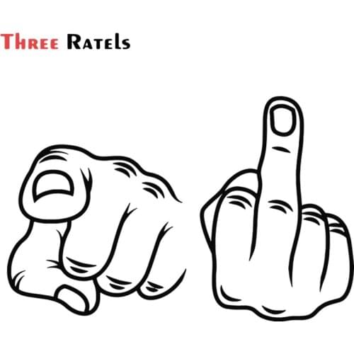FD553 Die-Cut Vinyl Funny Middle Finger Car Sticker Laptop Window Bumper Door Motorcycle Bike Decal
