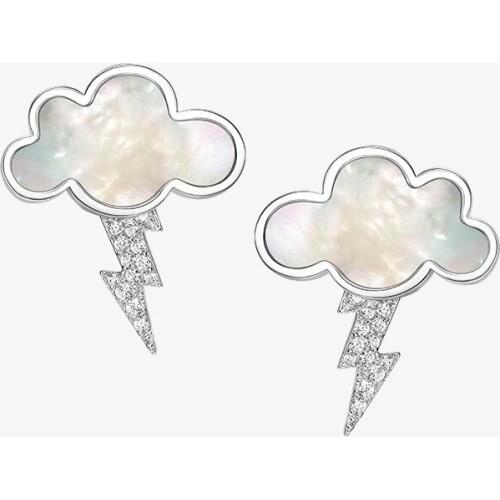 Independently designed and exquisite jewelry inlaid with cold wind and lightning personality earrings womens party accessories