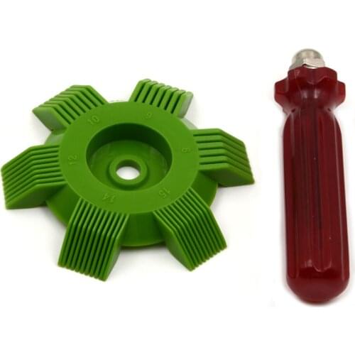Gzhengtong A/C Radiator Condenser Evaporator Fin Straightener Coil Comb Auto Air Conditioning Tool For Car Cooling System Green