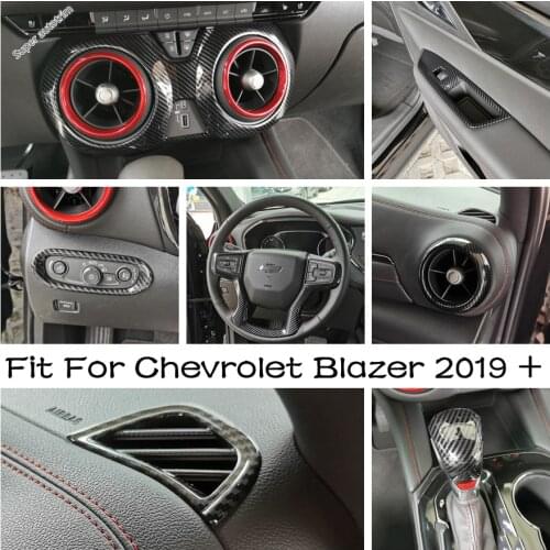 Steering Wheel / Dashboard Air Condition Outlet Vent / Gear Shift Head Cover Trim For Chevrolet Blazer 2019 - 2021 Accessories