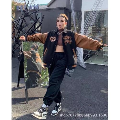 Lunoakvo Women's Leather Bomber Jackets