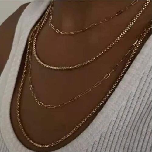 HaHaGirl Fashion Multi-layered Snake Chain Necklace For Women Vintage Gold Coin Pearl Choker Sweater Necklace Party Jewelry Gift