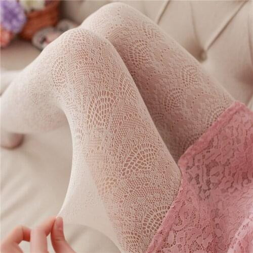 Fashion Womens Tights Beauty Skinny Bas Sexy Stocking Velvet Cute Womens Knee High Fishnet Lace Pantyhose Girl Stockings