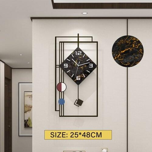 Wall Clocks Silent Non Ticking Battery Operated Black Roman Numerals Clock for Living Room/Bedroom/Kitchen Wall Decor-48cm