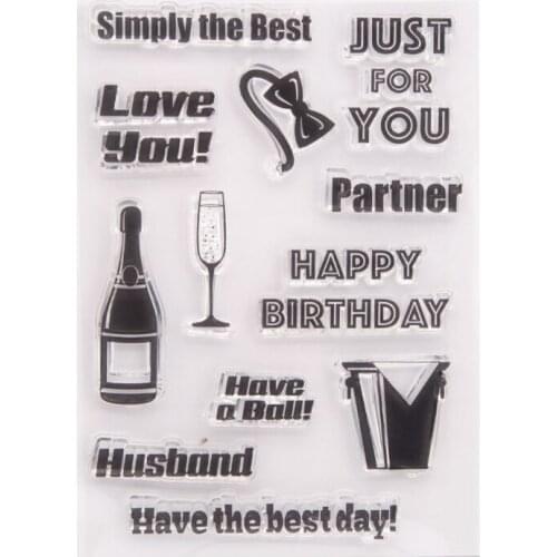 Transparent Clear Stamps Embossing Mould, DIY Printing Silicone Mould for Card Making and Scrapbooking