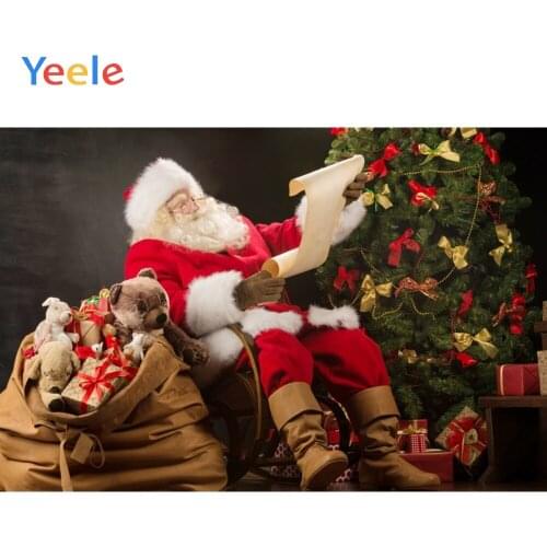 Christmas Tree Santa Claus Gift Package Book Backdrop Photophone Photography Custom Photographic Background For Photo Studio
