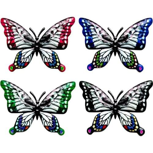 Garden Decor 3D Metal Butterfly Decor Inspirational Wall Decor Sculpture for Miniatures Statues Animal Outdoor Decor Ornament