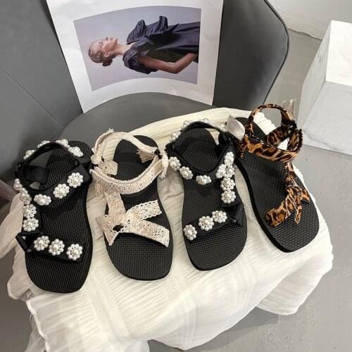 New Gladiator Sandals for Women Hook & Loop Summer Beach Sport Sandal Casual Shoes Anti-slip Slippers for Girls Female