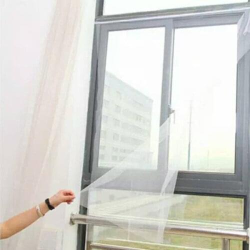 2 Sizes Flying Curtain Insect Netting Mesh Self-adhesive Mosquito Net Anti-mosquito Window Screen Door Fly Nets Home Kitchen