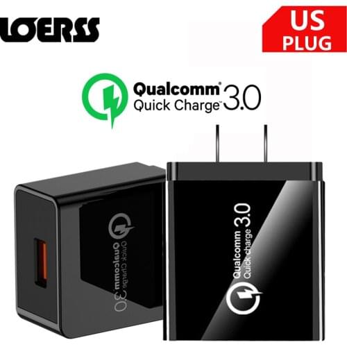 US Plug Quick 3.0 Charge Fast USB Charger 18W Travel Wall QC 3.0 Mobile Phone Charger adapter For iPhone Samsung Xiaomi huawei