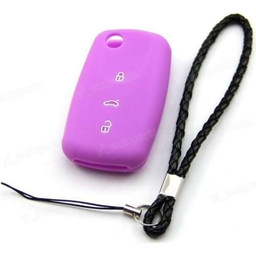 Silicone Case Cover For Skoda Octavia Superb Fabia Rapid Yeti Flip Remote Key SK