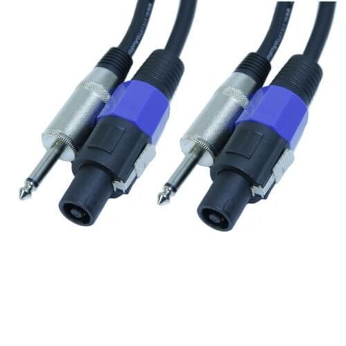 Brand New KL Speaker Cable with Speakon to 1/4" Connections, 20-Foot, Pair