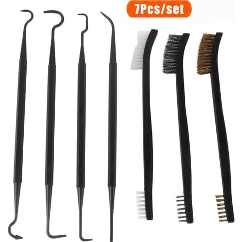 Universal Gun Hunting Cleaning Kit Steel Wire Brush Nylon Pick Set Tactical Rifle Pistol Gun Hunting Cleaning Tool Accessories