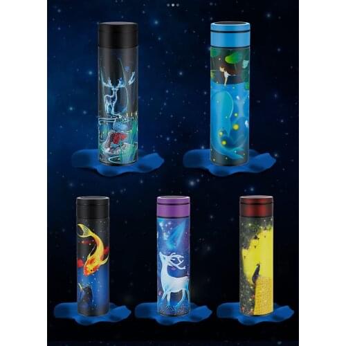 316 Stainless Steel Vacuum Cup Animation Style Cartoon Moose Whale Peacock Cat Goldfish Beautiful Appearance Vacuum Cup