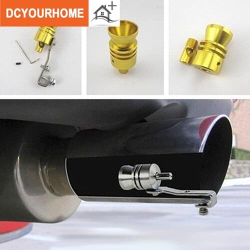 Car Exhaust Pipe Blowoff Valve Simulator Turbo Sound Whistle Gold