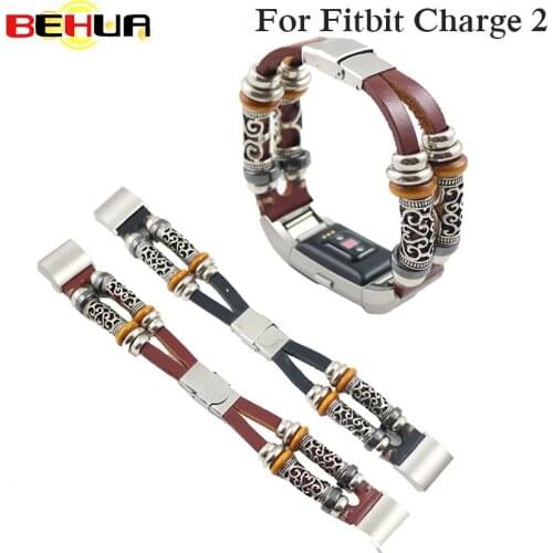 High Quality Leather Strap For Fitbit Charge 2 Band Smart Bracelet Replacement Watchband Bracelet For Fitbit Charge2 Watch band
