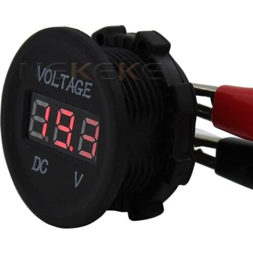 High quality 12V 24V car motorcycle digital display voltmeter