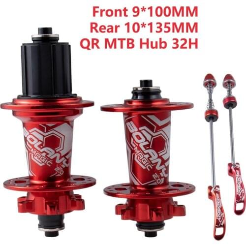 32 Hole 6 Pawl Bike Hub Set Cycling QR Hub With 4 Bearing Quick Release Skewer Lever Disc Brake for MTB Bicycle Parts