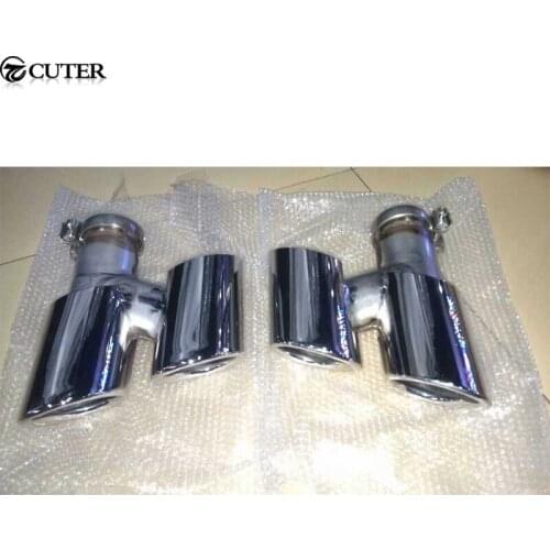 Car styling Stainless Steel Muffler Exhaust Pipe End Tips Exhaust tail throat For Porsche Panamera 10-15