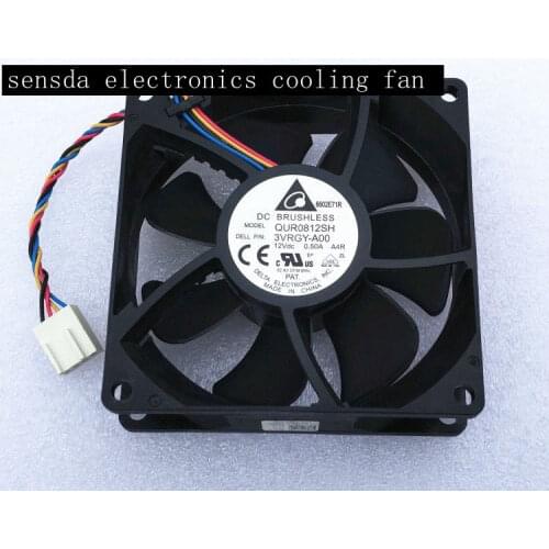Brand new for delta QUR0812SH 8025 12V 0.5A 8CM PWM fan speed control speed 800-4400RPM