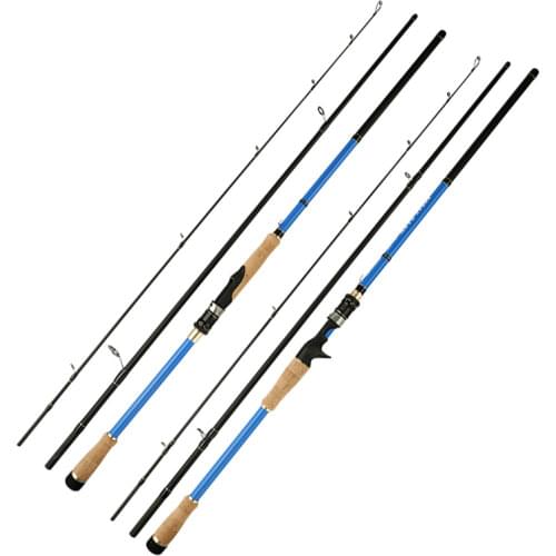 Catch.u Spinning Fishing Rod Carbon Fiber Casting Fishing Rods 1.8/2.1/2.4/2.7m 3 Section Portable Lure Pole for River Stream