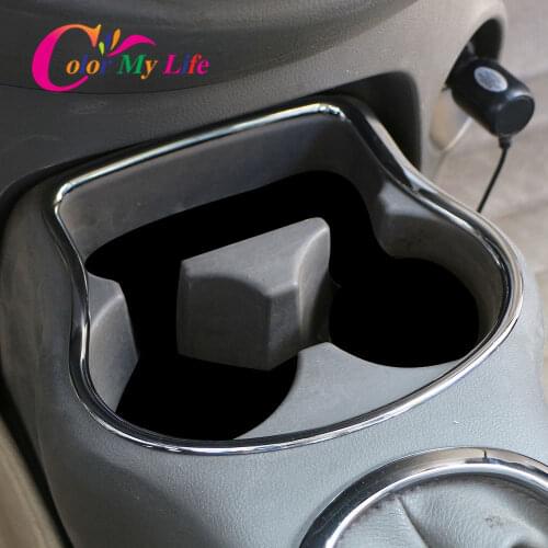 Color My Life Car ABS Chrome Water Cup Circle Trim Glove Box Decorative Sticker for Nissan Micra K13 2011 - 2015 Accessories