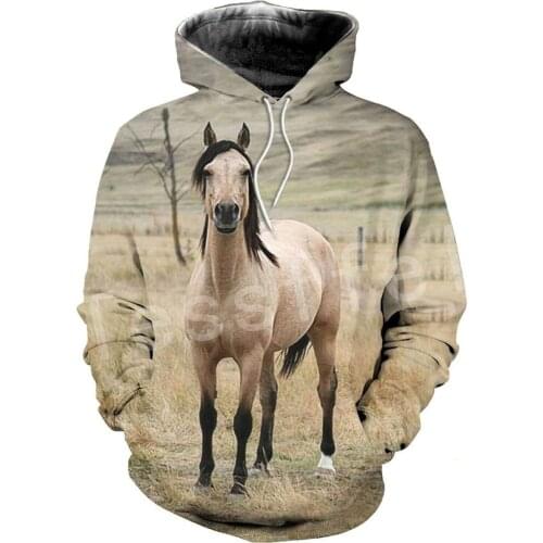 Tessffel Animal Horse art Unisex Colorful Casual Tracksuit Harajuku 3Dfull Print Hoodie/Sweatshirt/JacketMens Womens s-4