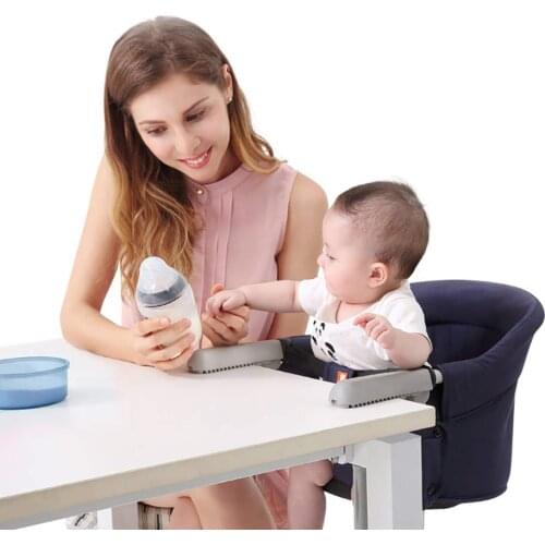 Baby Feeding Chair Toddler Foldable Highchair Portable Children Tourist Chair For Feed Safety Hooked Dining Chair Seat Booster