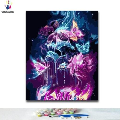 DIY Coloring paint by numbers Shantou paintings by numbers with kits 40x50 framed
