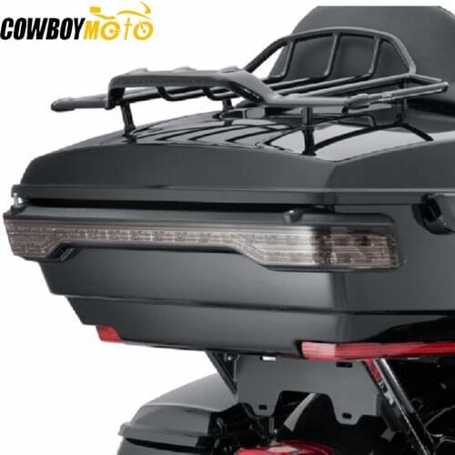 Smoke Lens Wrap Tour Pack LED Tail Brake Turn Running Light Lamp w/Harness For Harley Electra Glide Touring Trunk King 2014-2017