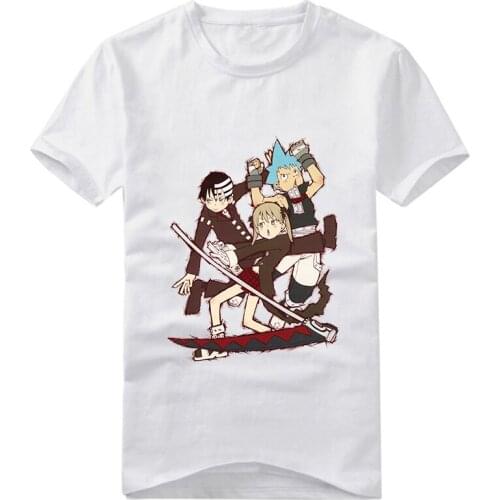 Japanese Anime SOUL EATER tshirt cartoon character MAKA ALBARN Soul Eater Death The Kid men women Tee Short Sleeve print Tshirt