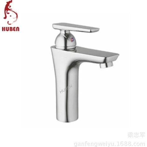 Tiger Ben Single faucet holes basin full copper hot and cold basin taps bathroom basin hands face the audience