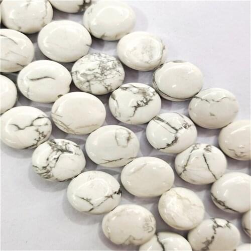 1 Strand/33pcs 12x6mm Wholesale Natural White Howlite Round Loose Beads DIY Jewelry Accessories 15.5inch S414