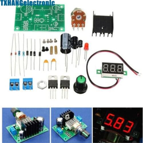 LM317 Digital Display Adjustable Regulated Power Supply Board Module DIY Kits electronic