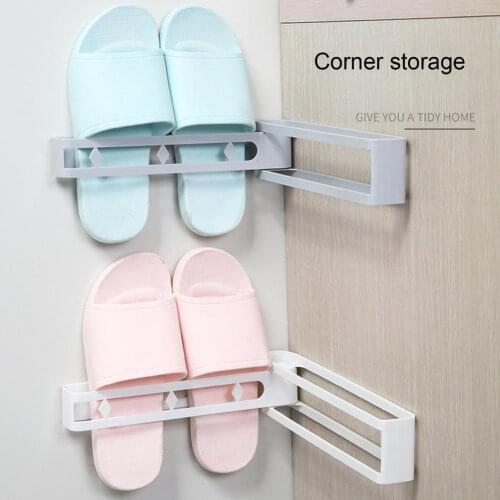 Shoes Organizer Shoe Rack Slippers Shelf Shoe Rack Punch Free Space-Saving Plastic Door Shoe Hangers for Home