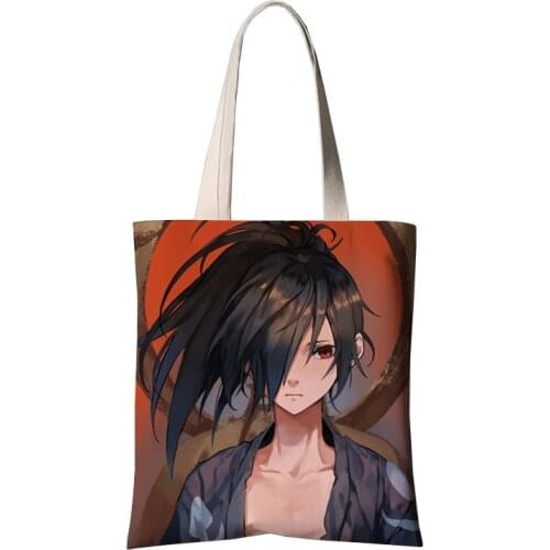 Hot Anime Dororo Women Messenger Bag Hyakki Maru Shoulder Bags Canvas Shopper Bag Cartoon Crossbody Bags for Women Bookbag