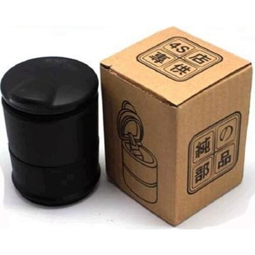 CHIZIYO 1PC Portable Black PBT Auto Car Cigarette Ashtray Holder Cenicero Cendrier Car Insurance Gifts